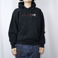 画像2: The Crystal Method エレクトロニックミュージック・デュオ 刺繍入り スウェットフーディー BLACK (2)