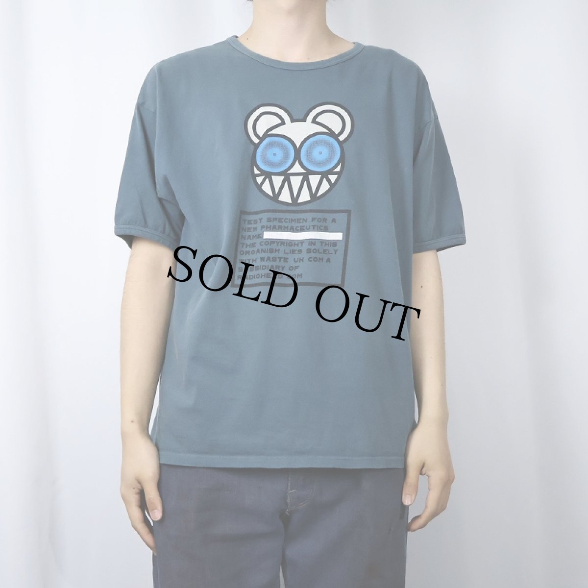 画像2: 2000's RADIOHEAD "Kid A Test" ロックバンド プリントTシャツ (2)