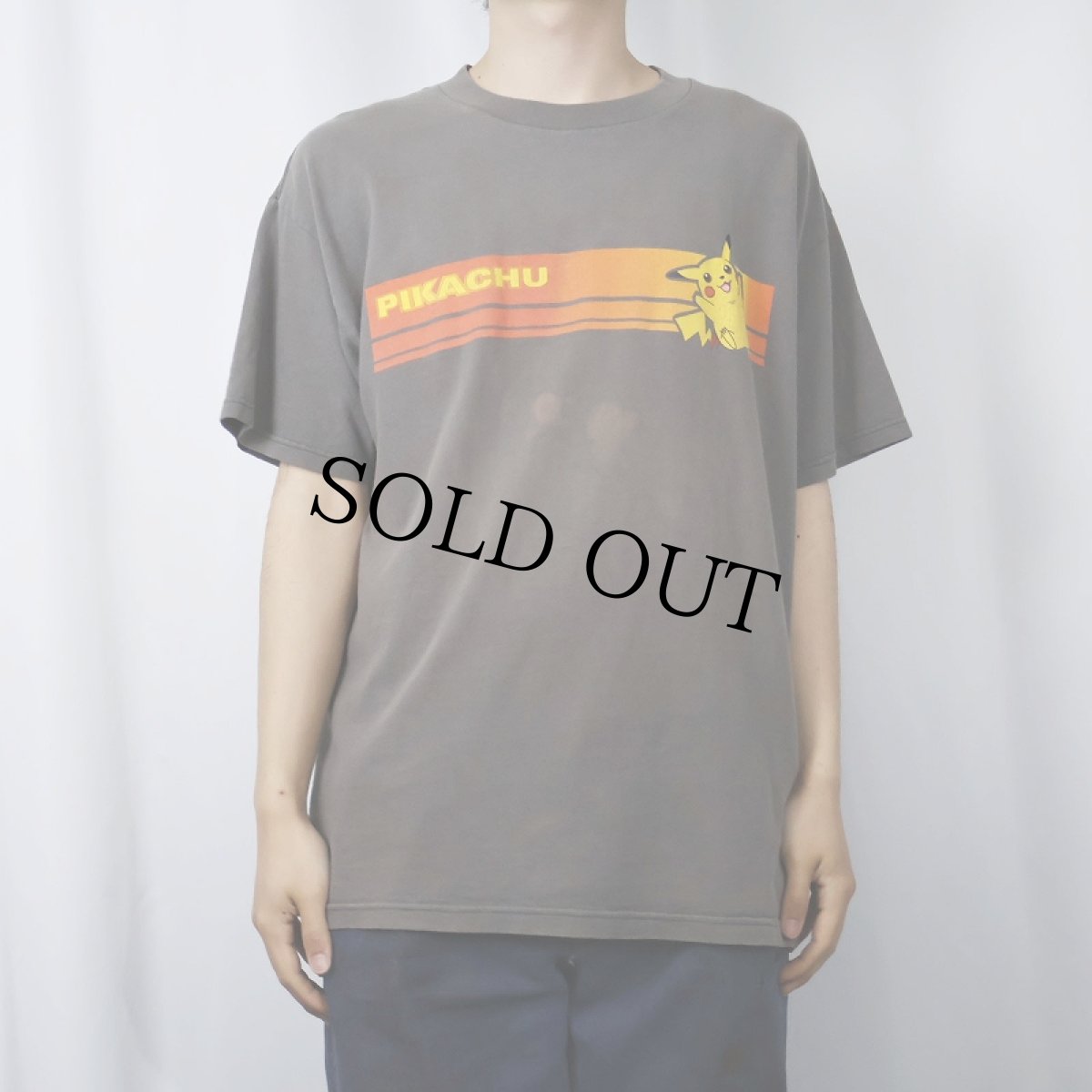 画像2: 2000's POKEMON "PIKACHU" キャラクタープリントTシャツ L (2)