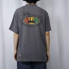 画像3: 80's STUSSY USA製 "RASTA CROWN" プリントTシャツ L (3)