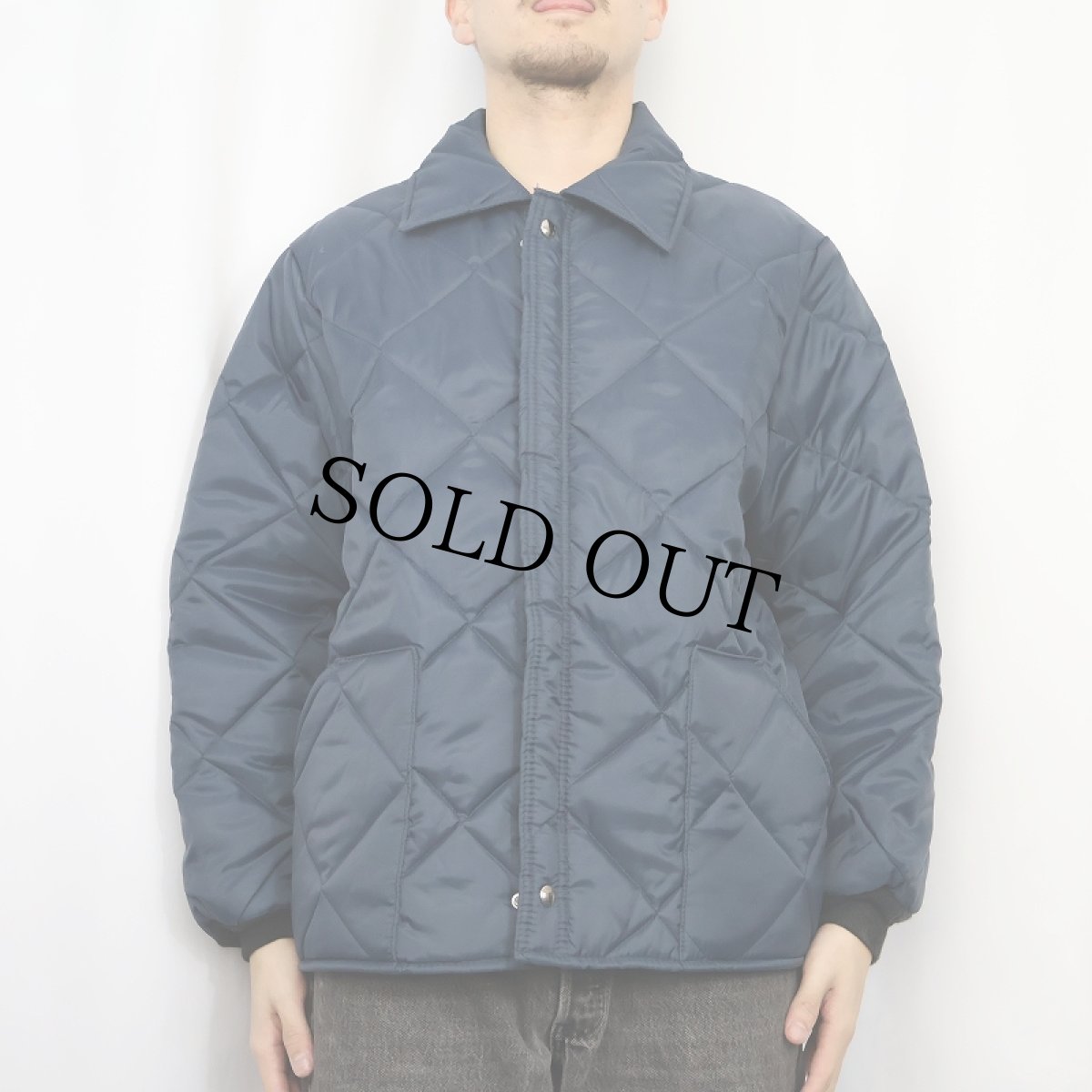 画像2: 90's BIG SMITH USA製 ナイロンキルティングジャケット L (2)