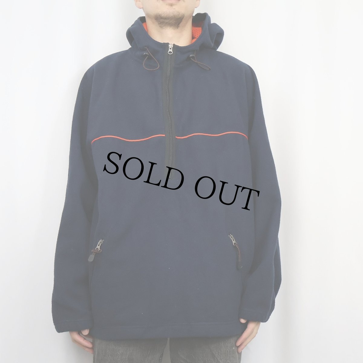 画像2: GAP ハーフジップ フリースプルオーバージャケット XL (2)