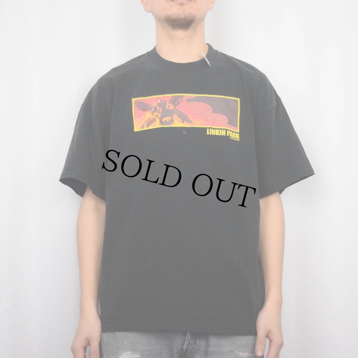 画像2: 2001 LINKIN PARK "HYBRID THEORY" ロックバンド アルバムプリントTシャツ BLACK XL (2)