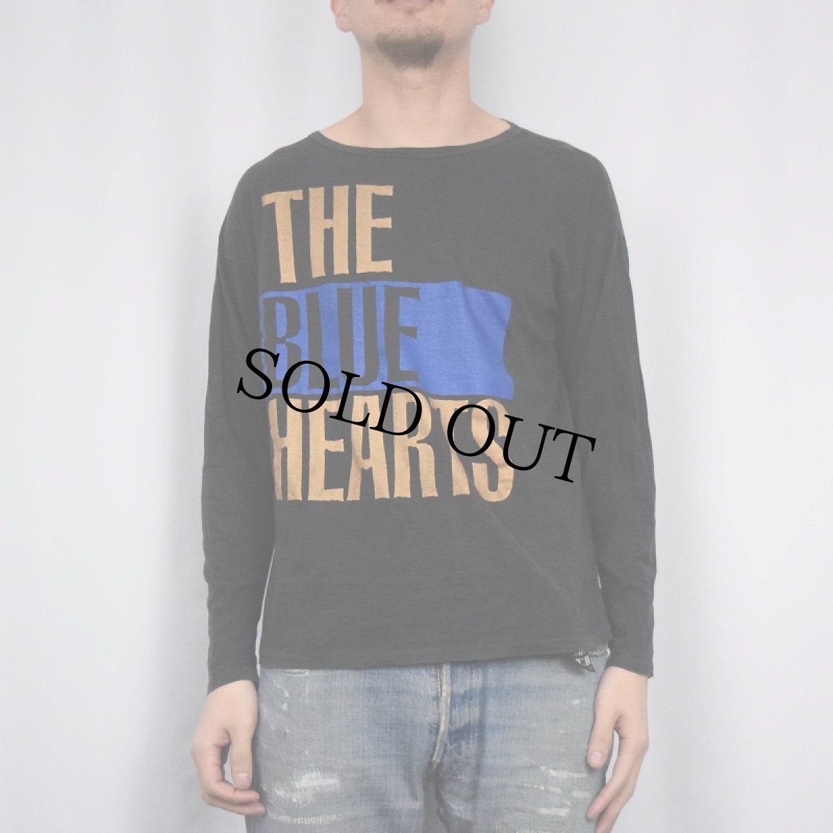 画像2: 90's THE BLUE HEARTS パンク・ロックバンド ロンT BLACK (2)