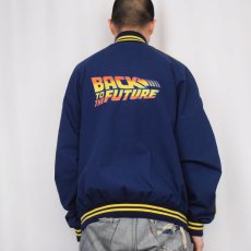 画像4: 80〜90's BACK TO THE FUTURE USA製 映画クルー スタジャン XXL (4)