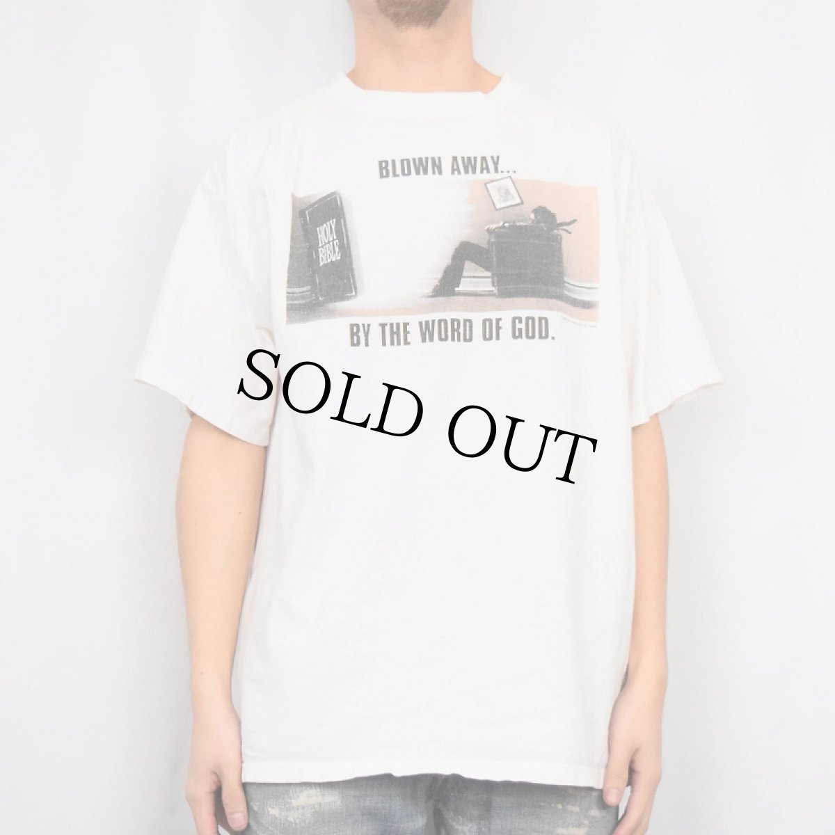 画像2: USA製 "BLOWN AWAT..." MAXELLパロディ プリントTシャツ XL (2)