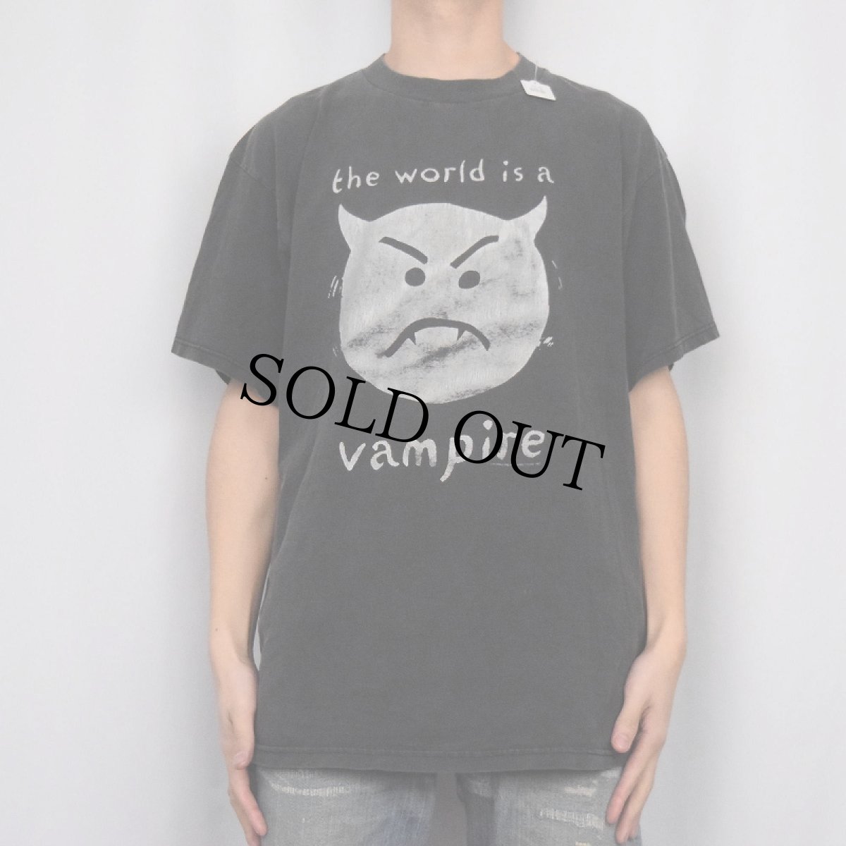 画像2: 90's The Smashing Pumpkins THE WORLD IS A VAMPIRE ロックバンドツアーTシャツ BLACK XL (2)
