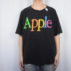 画像2: 80's Apple CANADA製 レインボーロゴ プリントTシャツ BLACK ONE SIZE (2)