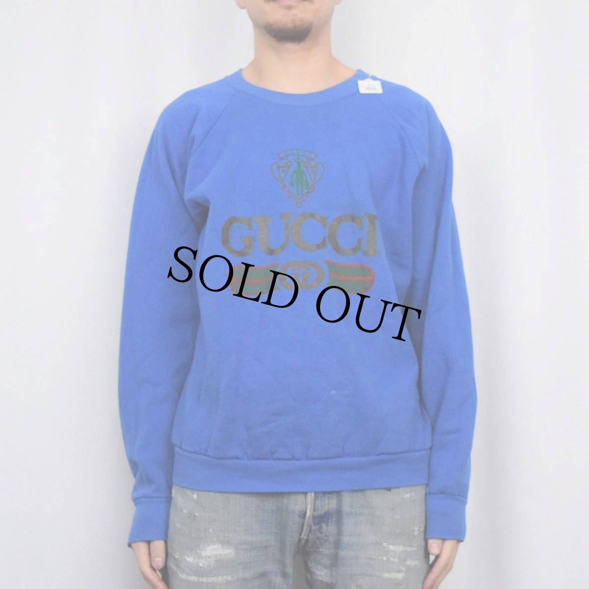 画像2: 90's ブート GUCCI ロゴプリントスウェット XL (2)