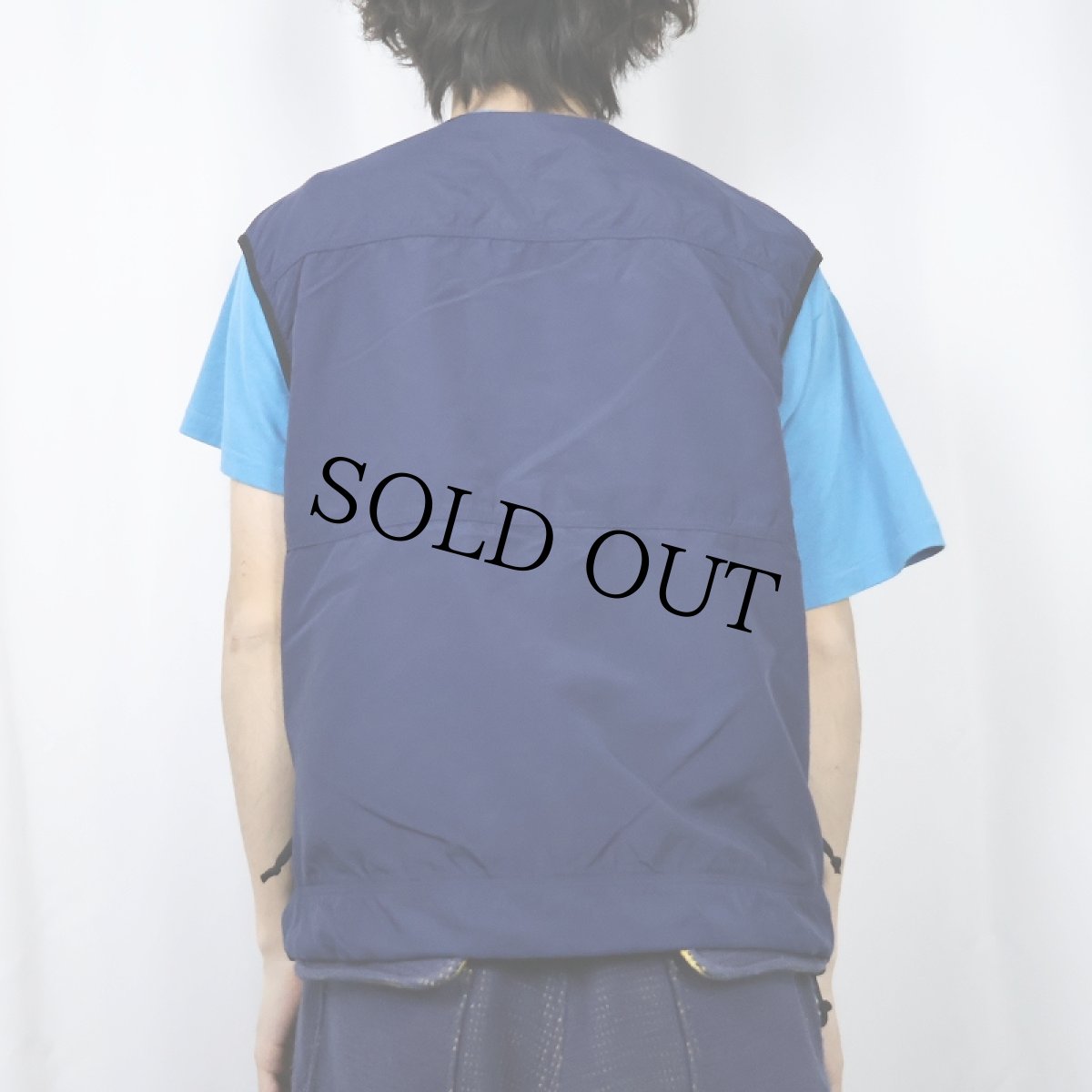 画像3: 90's NIKE ACG ロゴ刺繍 ナイロンベスト NAVY M (3)