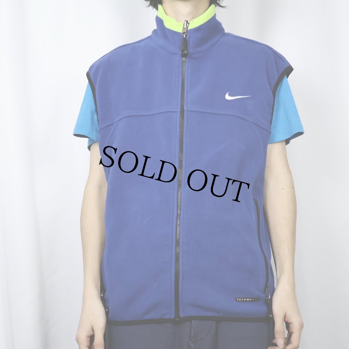画像2: 2000's NIKE ACG "THERMAL LAYER 2" ロゴ刺繍 フリースベスト M (2)
