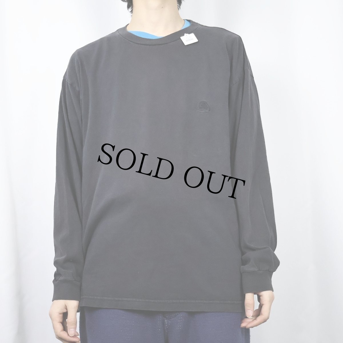 画像2: 90's NIKE ACG USA製 ロゴ刺繍ロンT BLACK XL (2)