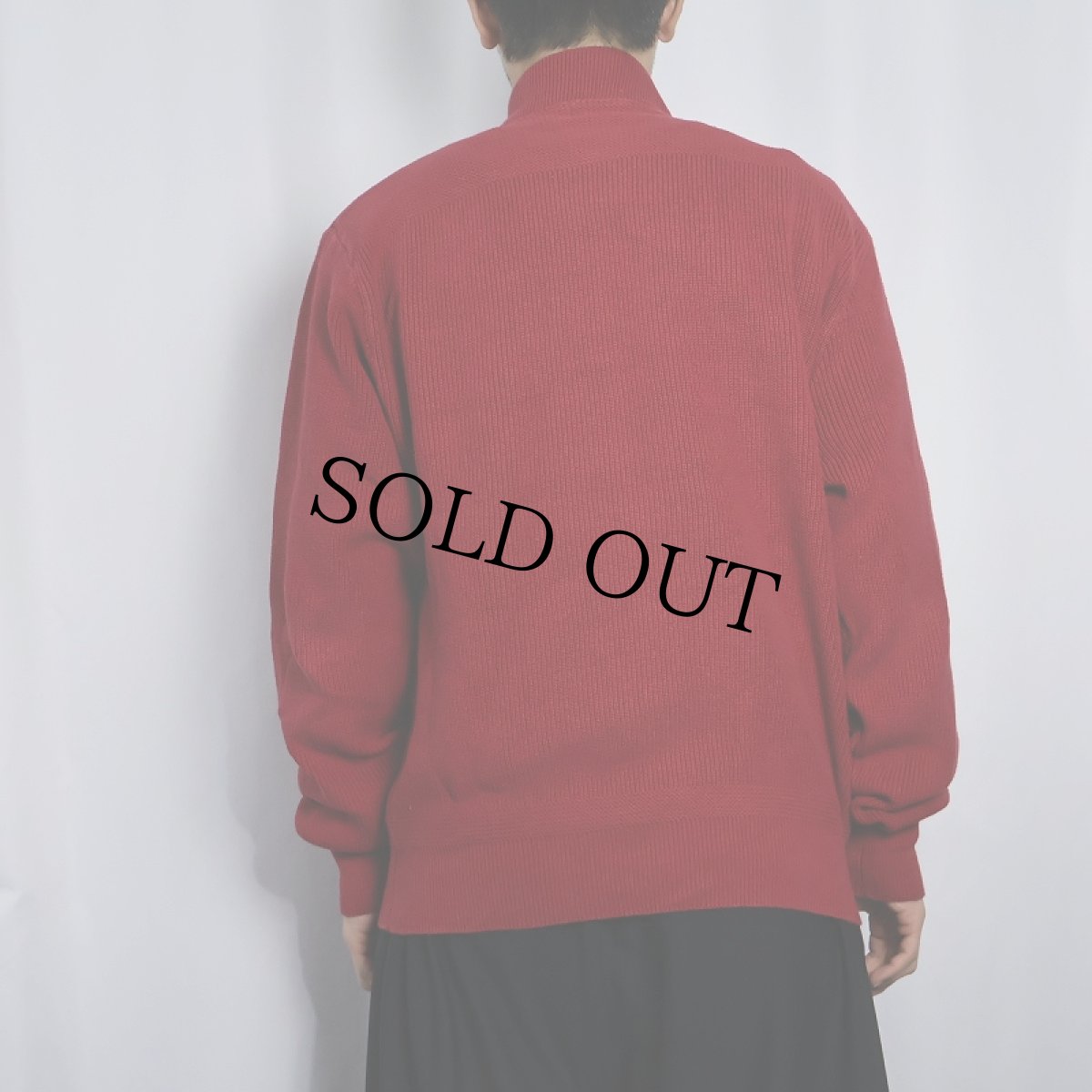 画像3: 80〜90's Eddie Bauer ヘンリーネック コットンニットセーター L (3)