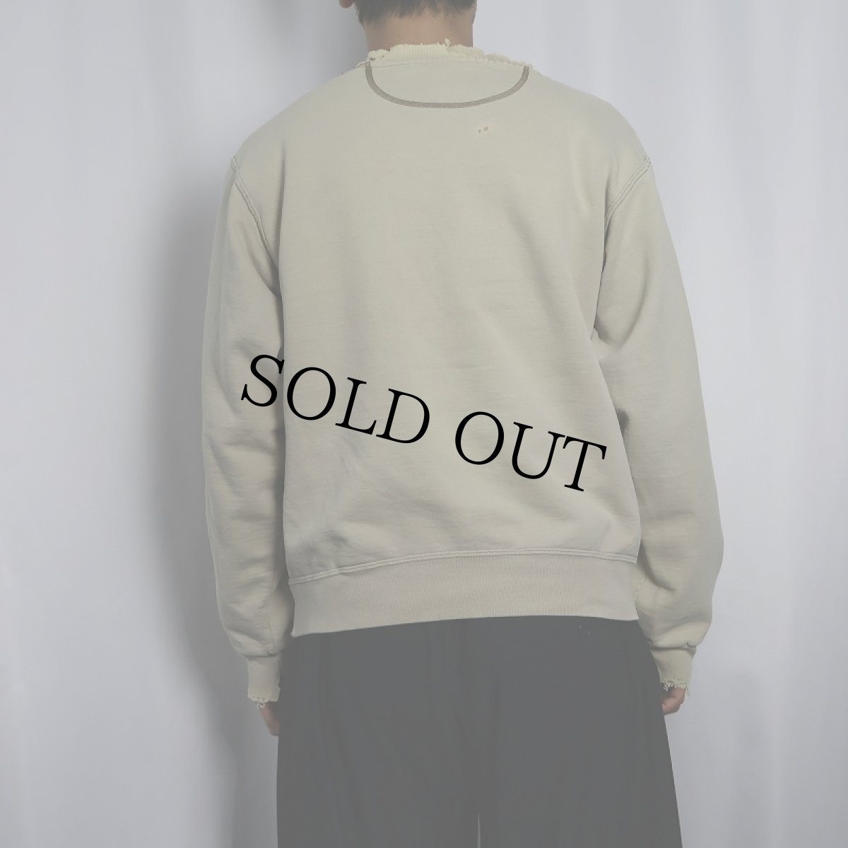 画像3: 90's DAC by RUSSELL ATHLETIC USA製 前V 無地スウェット M (3)