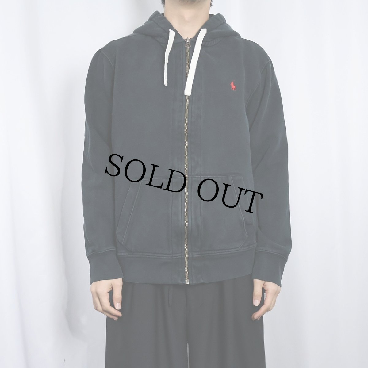 画像2: POLO Ralph Lauren スウェットジップパーカー BLACK XL (2)