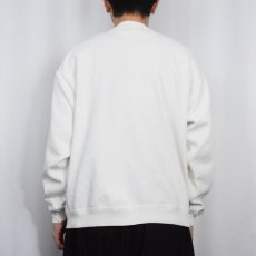 画像3: 90's USA製 "DUCKS OF AMERICA" 前V プリントスウェット L (3)
