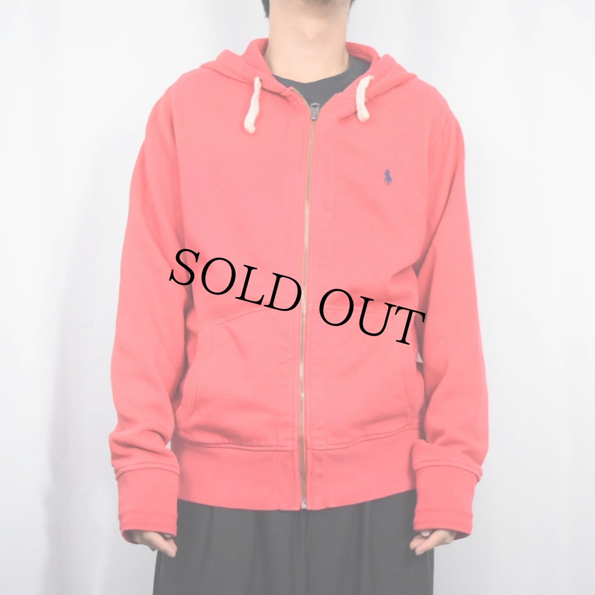画像2: POLO Ralph Lauren ロゴ刺繍 スウェットジップパーカー L (2)