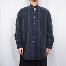 画像2: Ralph Lauren "BIG SHIRT" チェック柄 コットンボタンダウンシャツ L (2)