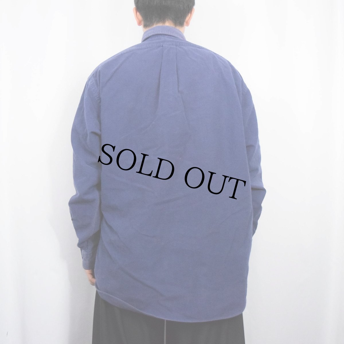 画像3: Ralph Lauren "BLAIRE" ライトネル ボタンダウンシャツ L (3)