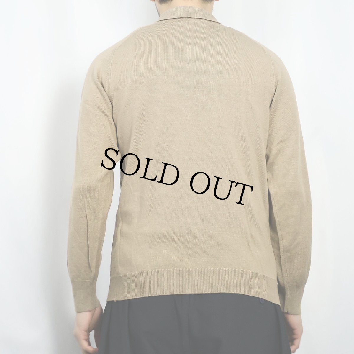 画像3: ハーフジップ アクリルニットシャツ (3)