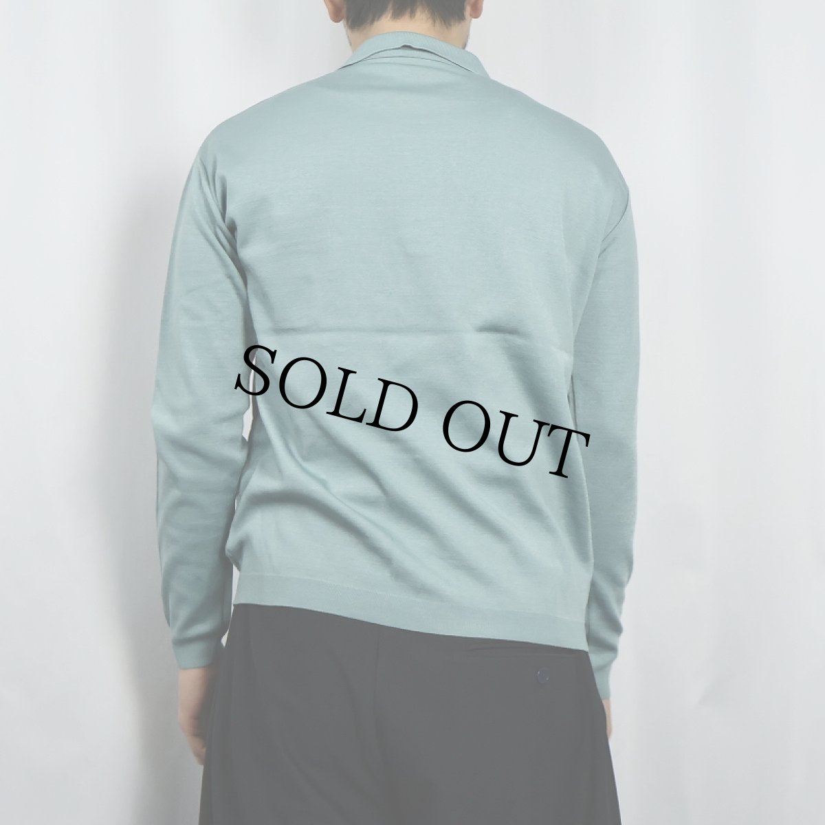 画像3: ジャガード織り アクリルニットポロシャツ (3)