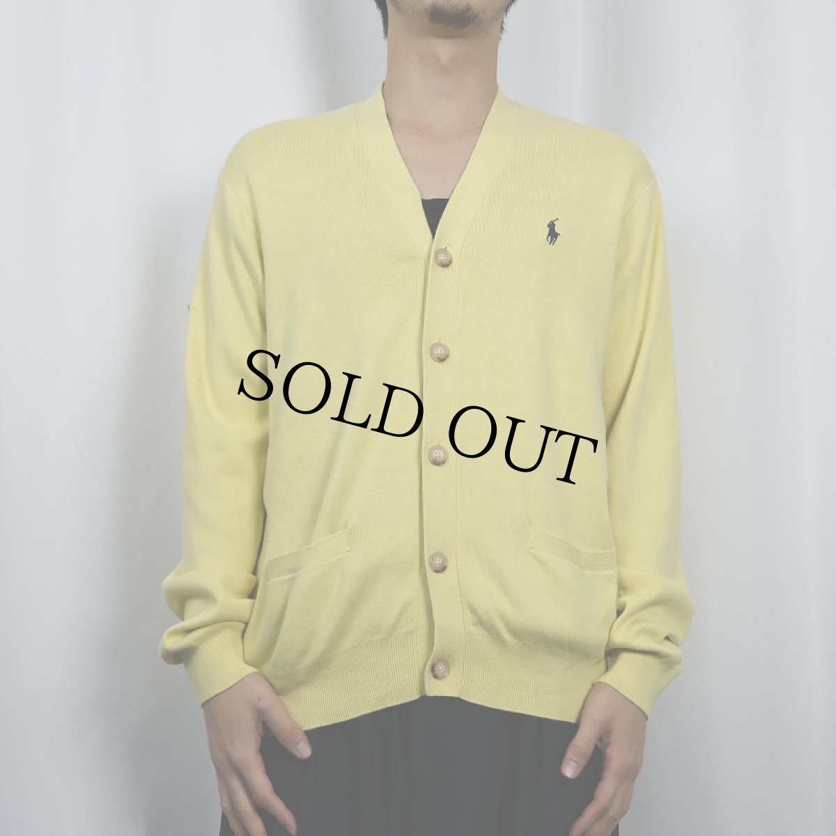 画像2: POLO Ralph Lauren ピマコットン ニットカーディガン M (2)