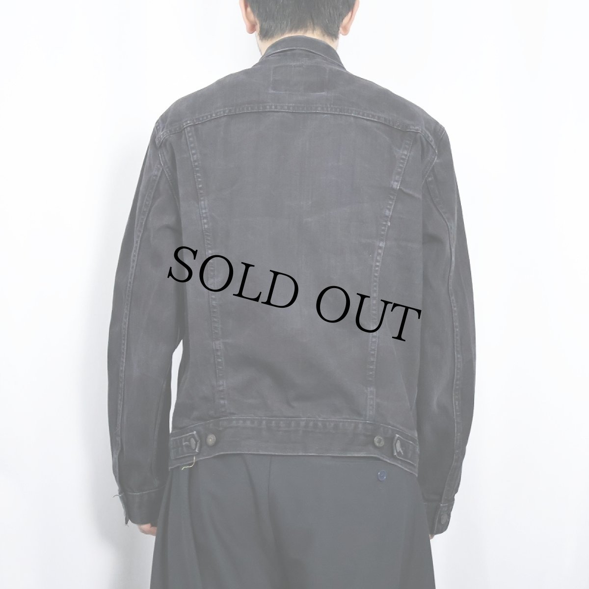 画像3: Levi's ブラックデニムジャケット L (3)