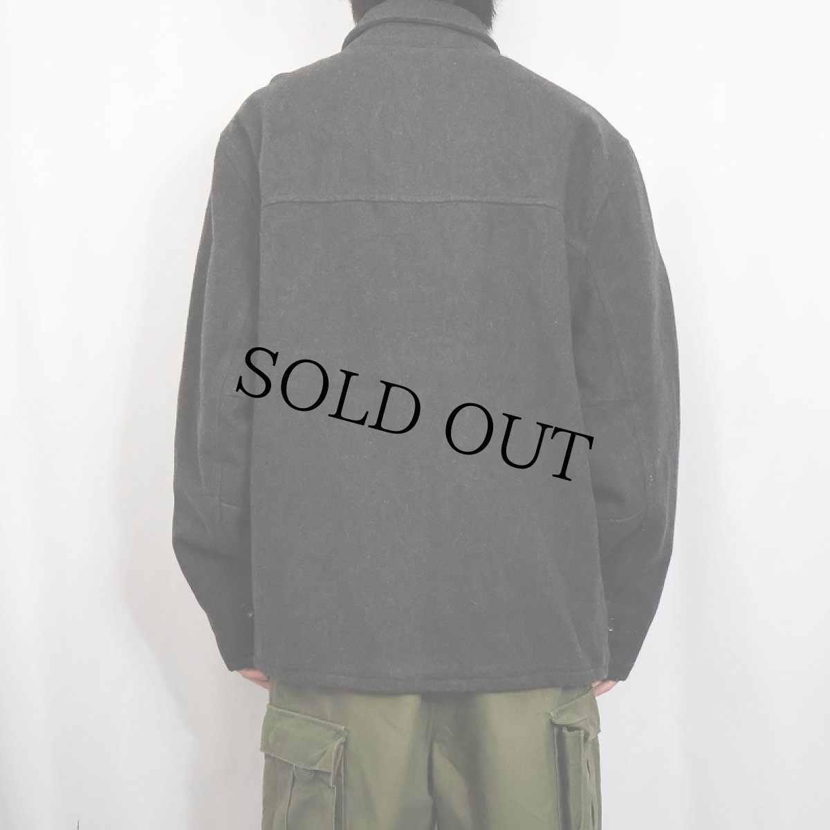 画像3: 2000's GAP ウール×ナイロン ジップジャケット XL (3)