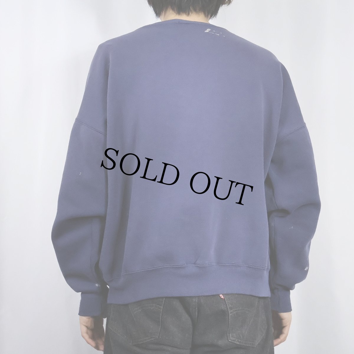 画像3: 2000's Hanes PREMIUM WEIGHT 無地スウェット NAVY (3)