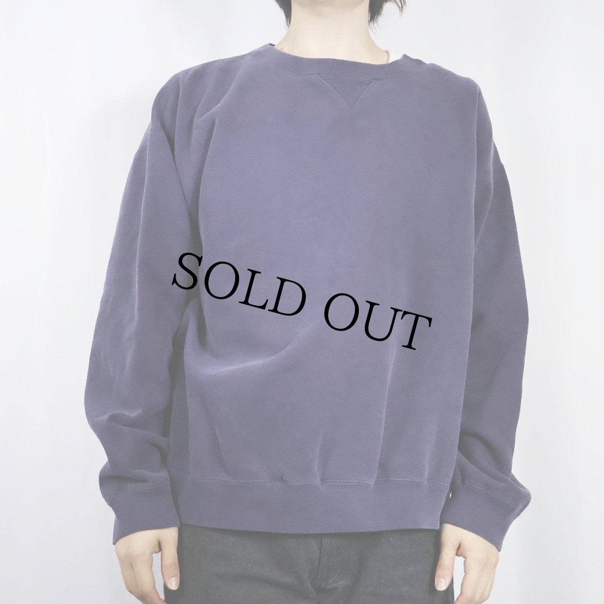 画像2: 90's GAP USA製 "ATHLETIC SWEATS" 前V 無地スウェット NAVY L (2)