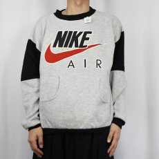 画像2: 80〜90's USA製 NIKE AIR ロゴプリント 切り替えデザインスウェット XXL (2)