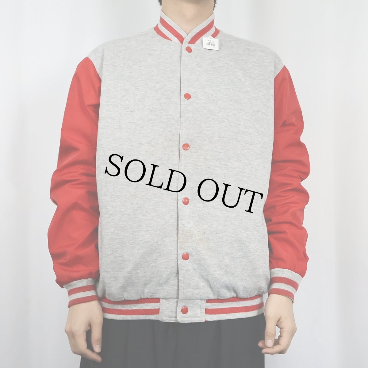 画像7: 90's NIKE 銀タグ ナイロン切り替え リバーシブル スウェットスタジャン (7)