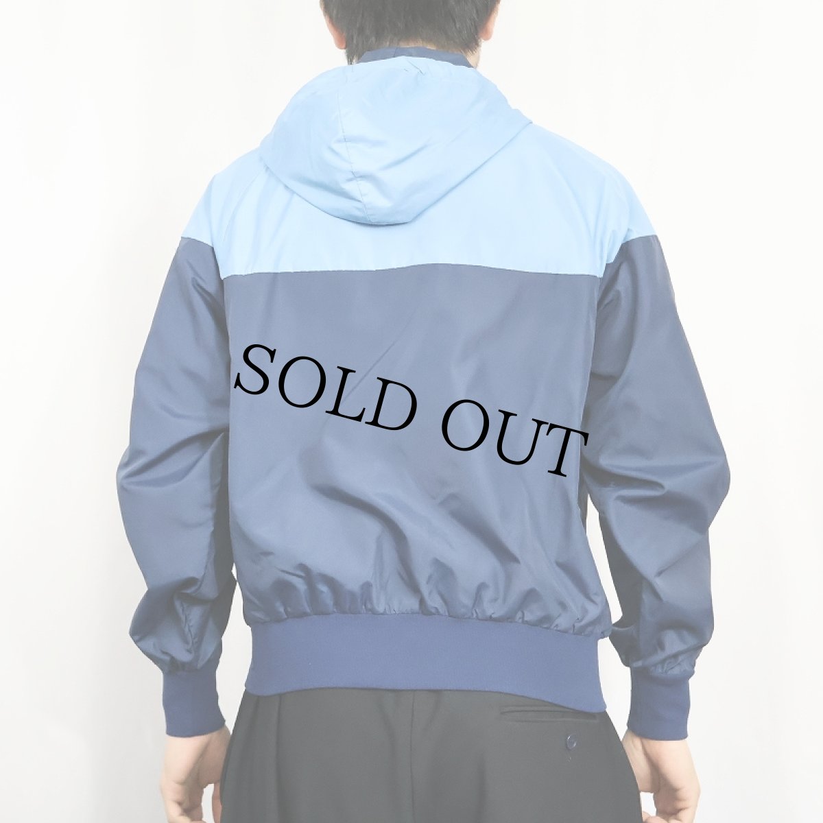 画像3: 80's NIKE 紺タグ 2トーン ナイロンパーカー L (3)