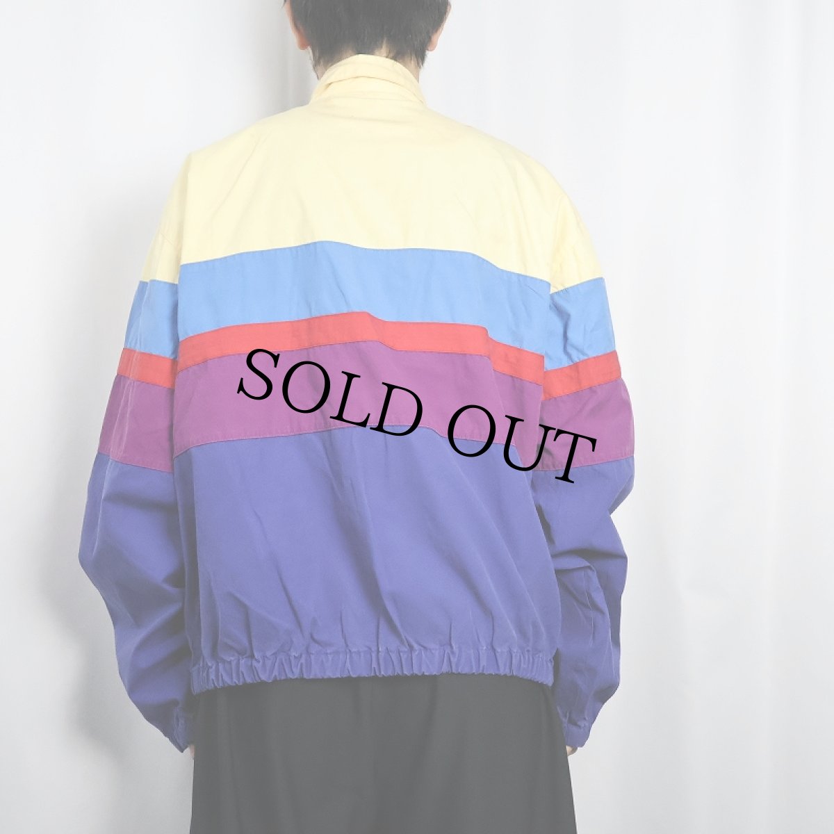 画像3: 90's POLO Ralph Lauren マルチボーダー柄 スイングトップ L (3)