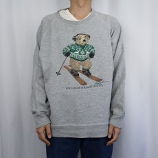 画像2: POLO Ralph Lauren ポロベア プリントスウェット M (2)
