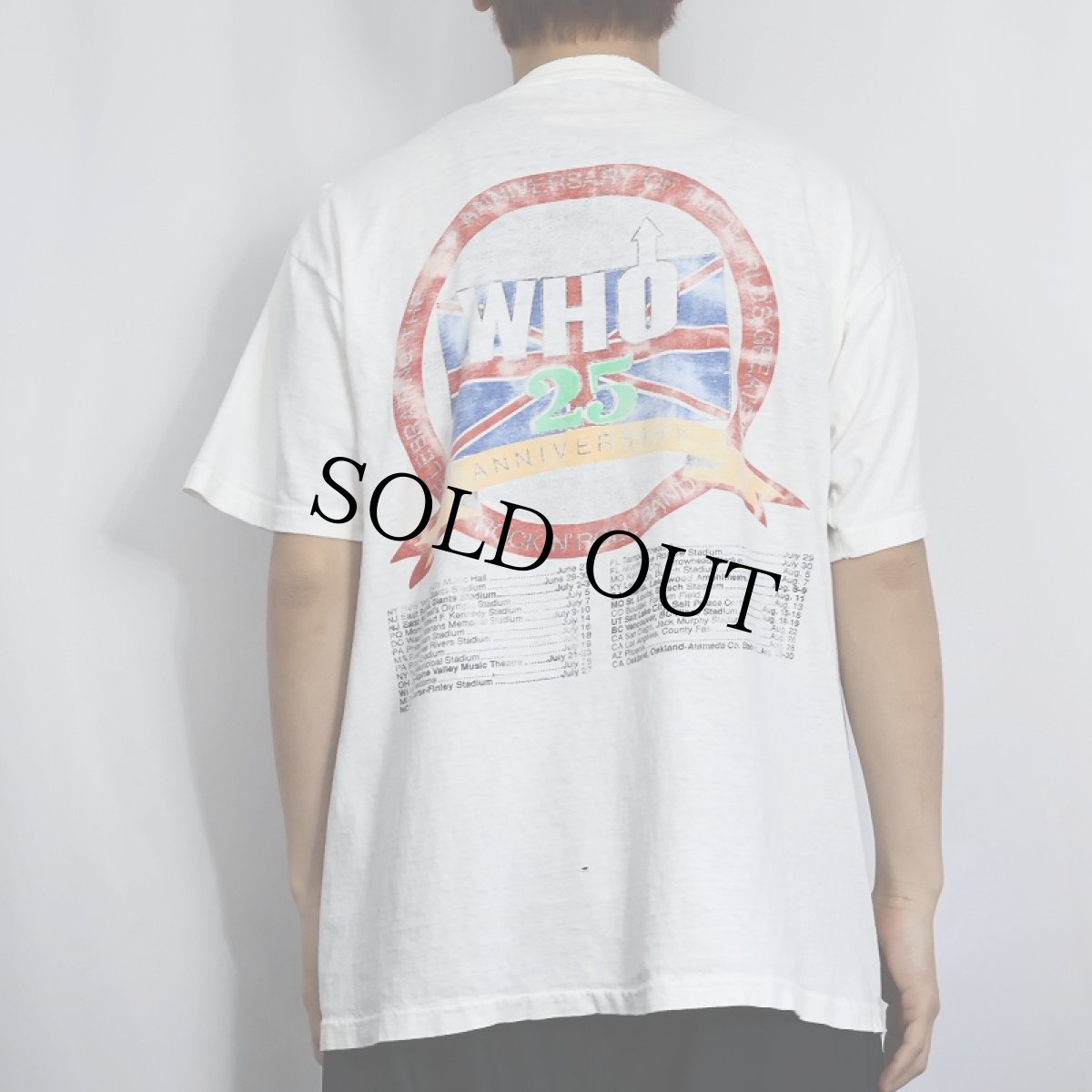 画像4: 80's The Who "25 ANNIVERSARY" ロックバンドツアープリントTシャツ (4)