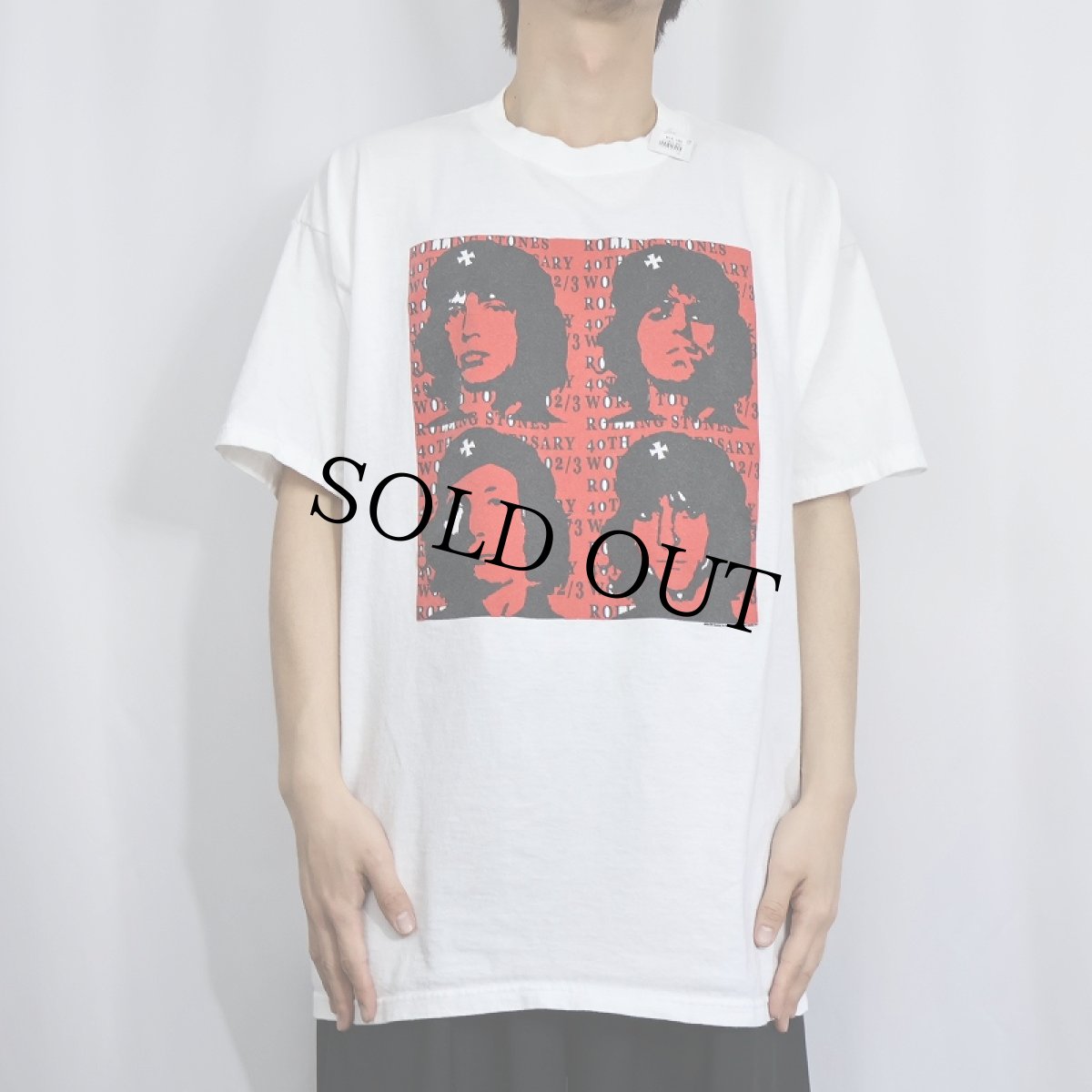 画像2: 2008 The Rolling Stones ロックバンド ツアープリントTシャツ XL (2)