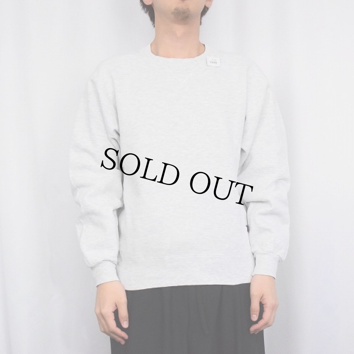 画像2: 90's L.L.Bean×RUSSELL ATHLETIC USA製 前V 無地スウェット S (2)