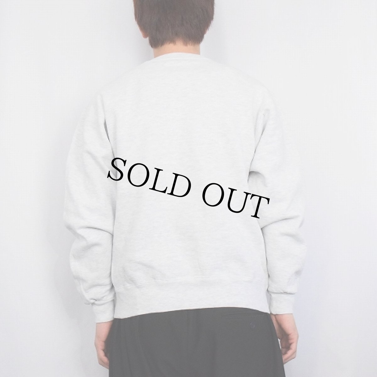 画像3: 90's L.L.Bean×RUSSELL ATHLETIC USA製 前V 無地スウェット S (3)