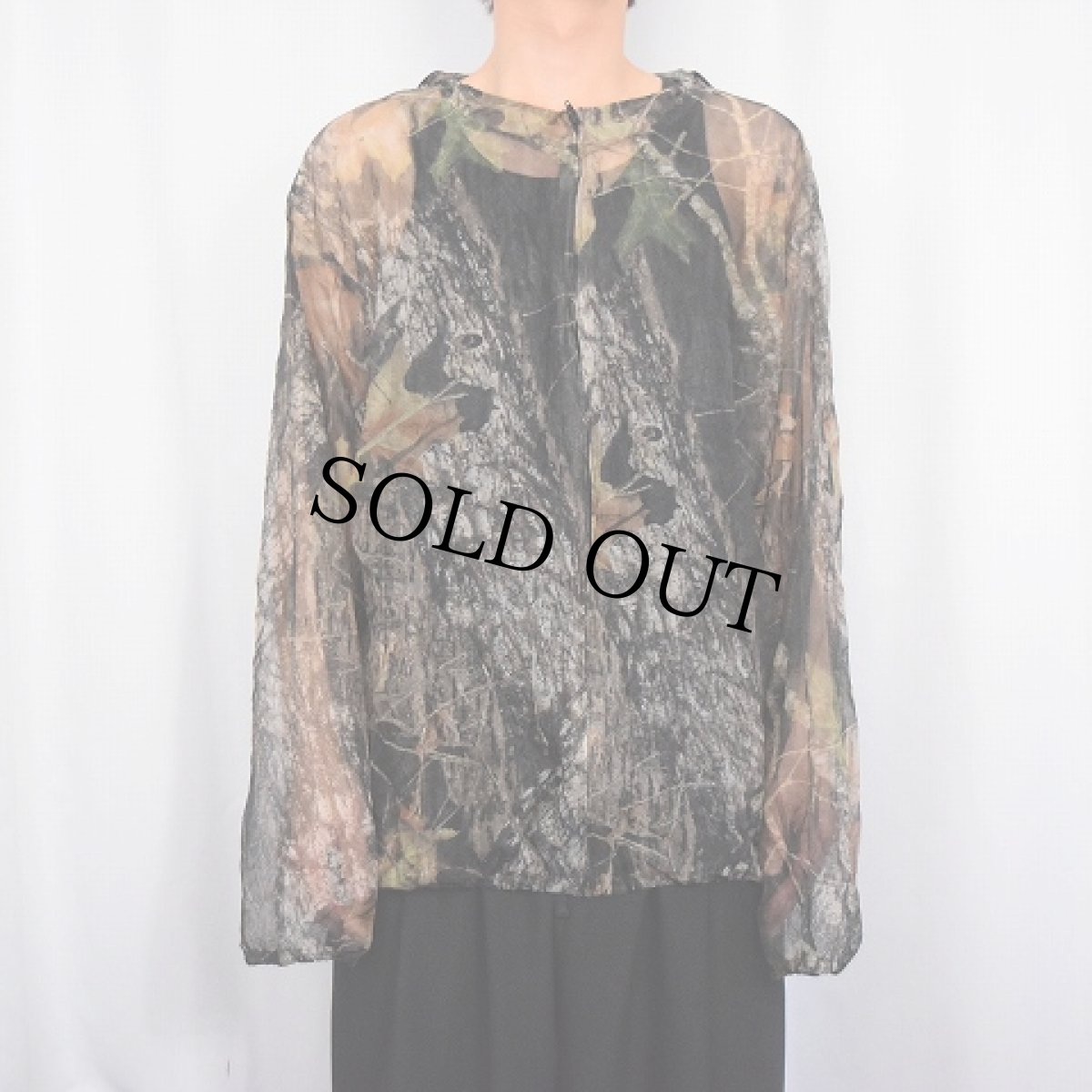 画像2: BUSHLINE OUTDOOR リアルツリーカモ柄 メッシパーカー L (2)