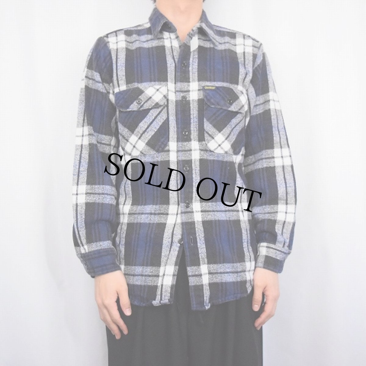 画像2: 80〜90's OSH KOSH チェック柄 ライトネルシャツ M (2)