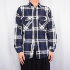 画像2: 80〜90's OSH KOSH チェック柄 ライトネルシャツ M (2)