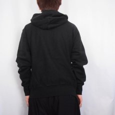 画像3: 2000's Champion REVERSE WEAVE 無地スウェットジップパーカー BLACK M (3)
