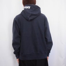 画像3: 2000's〜 Champion REVERSE WEAVE "UNIVERSITY OF MASSACHUSETTS" プリントスウェットフーディー NAVY M (3)