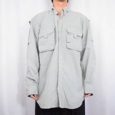 画像2: 90's ORVIS コットンナイロン フィッシングシャツ XL (2)