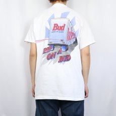 画像4: 90's Budwiser "JUMP ON A BUD" ビールメーカー プリントTシャツ XL (4)