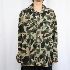 画像2: 80's L.L.Bean USA製 ダックハンターカモ柄 シャモアクロスシャツ size19 (2)