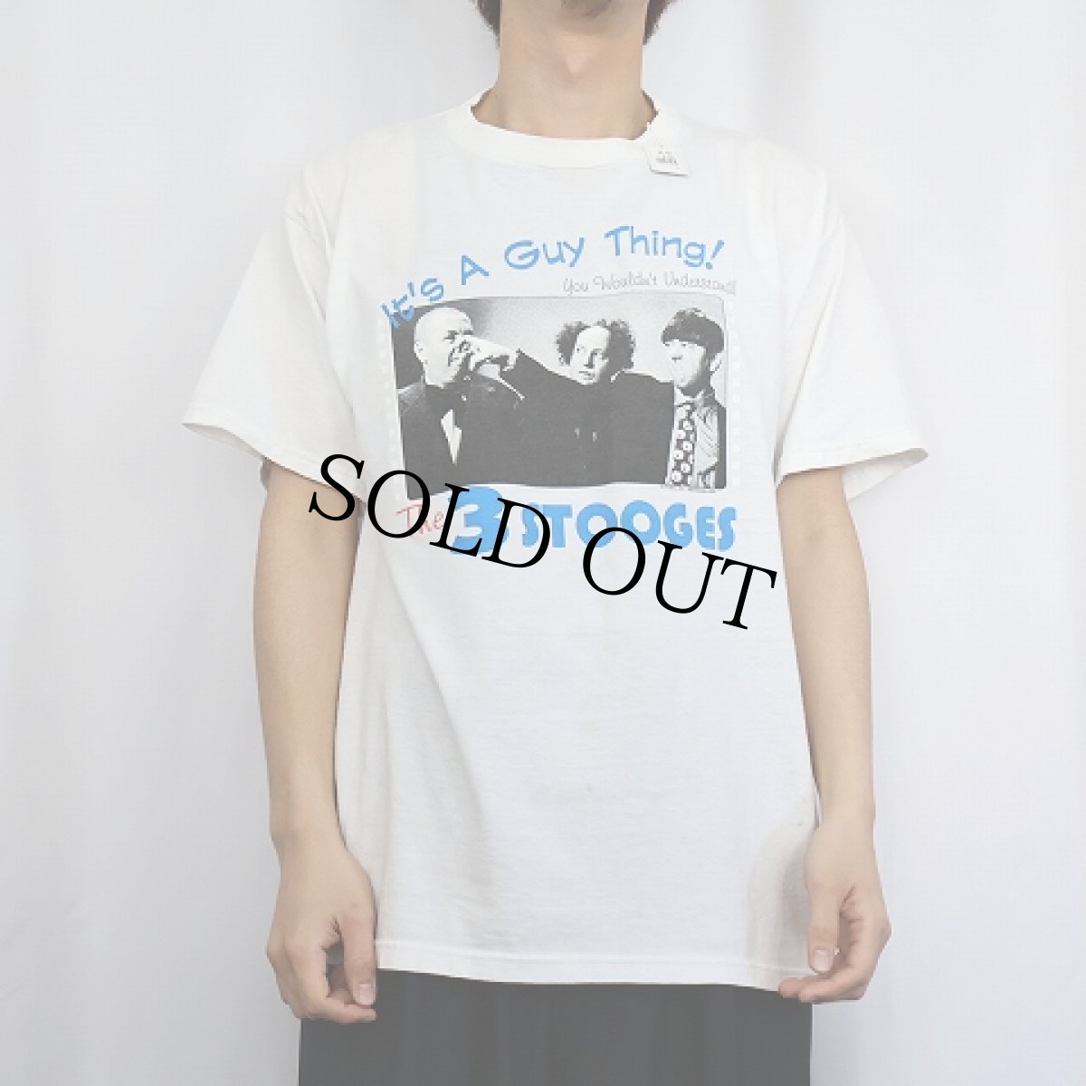 画像2: The Three Stooges コメディアンプリントTシャツ L (2)