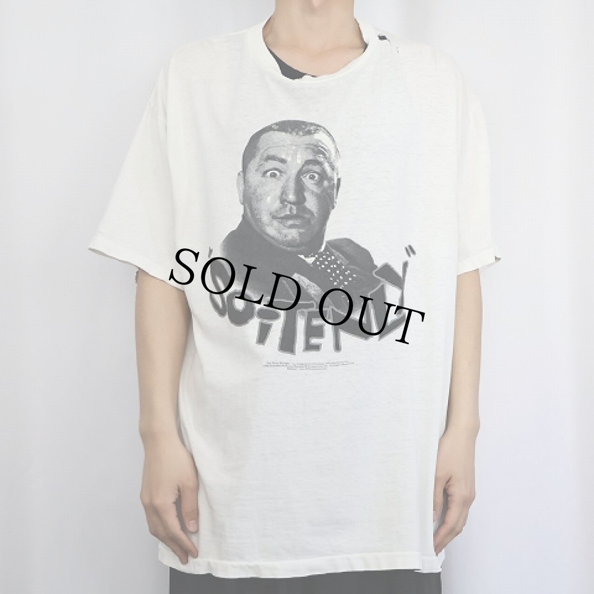 画像2: 90's The Three Stooges USA製 "Soitenly" コメディアンプリントTシャツ XL (2)
