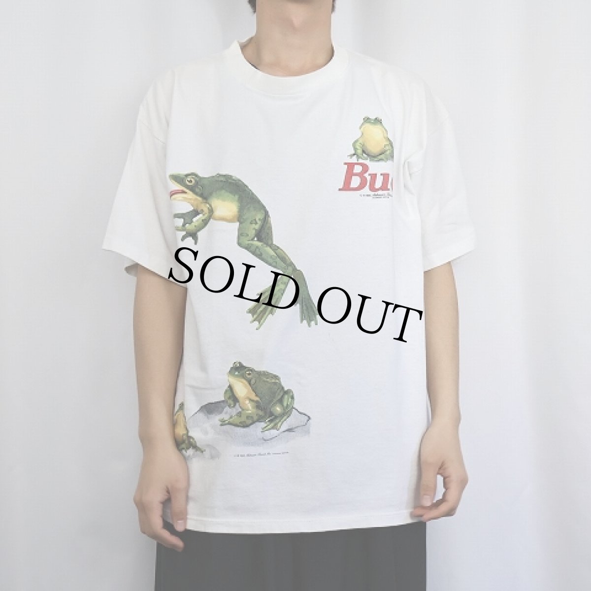 画像3: 90's Budweiser USA製 ビールメーカー 巻きプリントTシャツ XL (3)